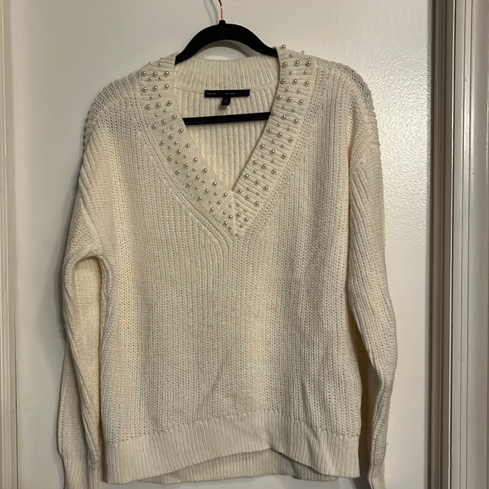 White House Black Market Pearl detailed Sweater